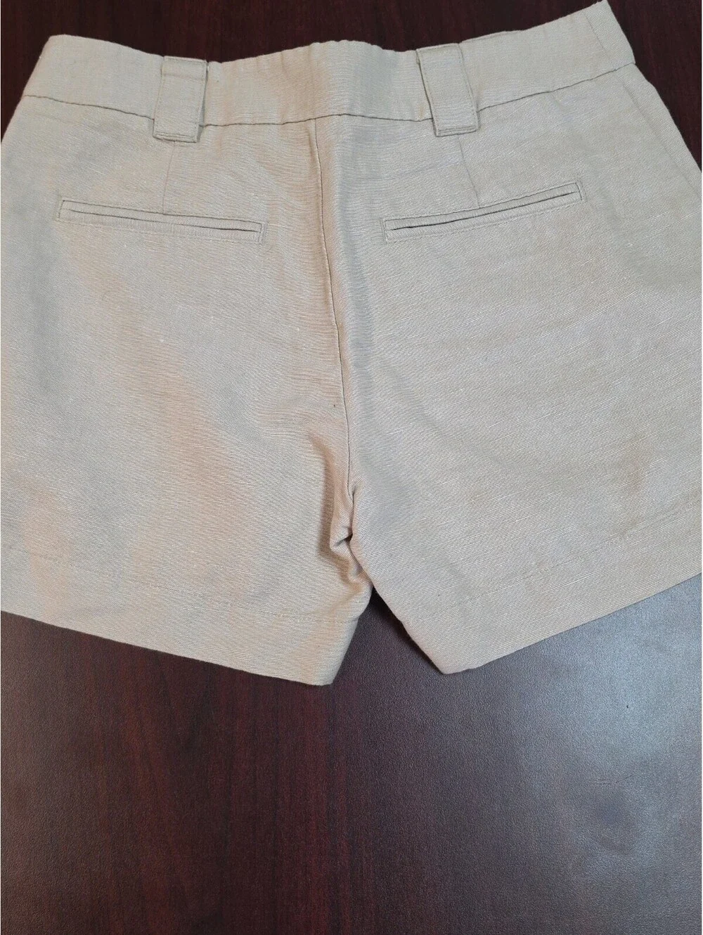 Daughters of Liberation No 2 Tan Linen Cotton Shorts XS